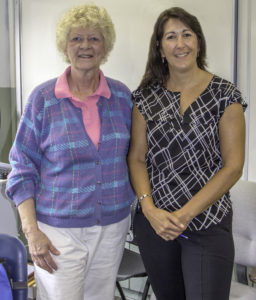 Linda Fox with New Choices participant Michele Dowd of Aldan.