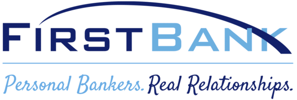 First Bank logo.