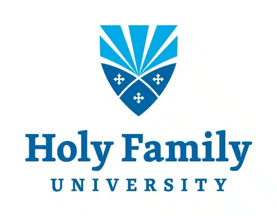 Holy Family University logo.