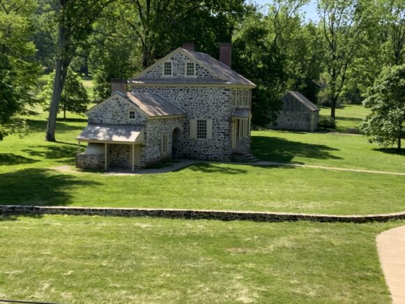 Washington's Headquarters, also known as the Isaac Potts House, is the structure used by Washington and his household during the 1777-1778 encampment of the Continental Army at Valley Forge.