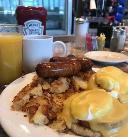 Collegeville Diner Eggs Benedict.