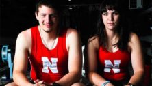 George Pagano and his rowing partner Caitlin Miller