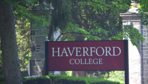 Haverford College sign