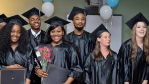 A group of GED graduates.
