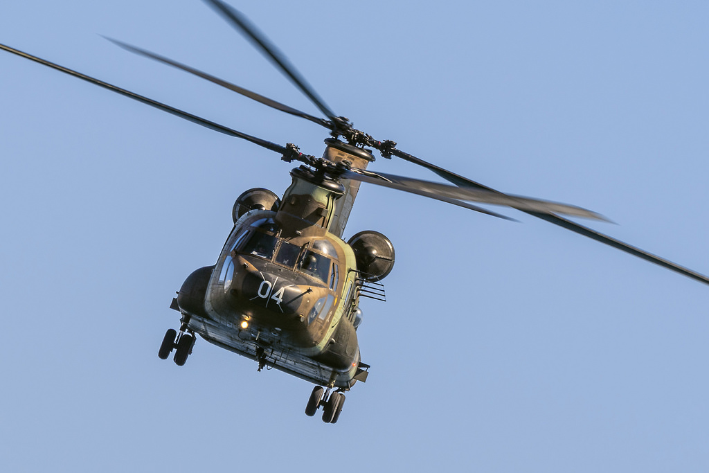 Helicopter flying
