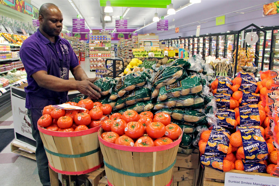 Produce Manager Nate Sumpter of Chester's Fare & Square