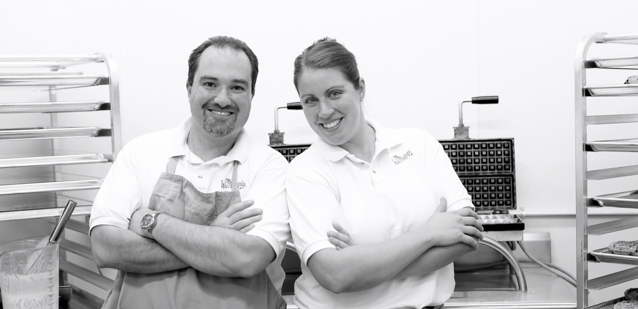 Wafflemakers Brian and Andrea Polizzi.