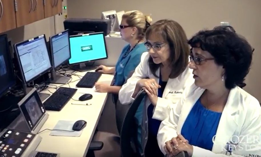 Drs. Deborah Markiewicz and Rachelle Lanciano at the Crozer-Keystone Regional Cancer Center at Broomall.