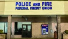 The entrance to the Springfield branch of the Police and Fire Federal Credit Union.