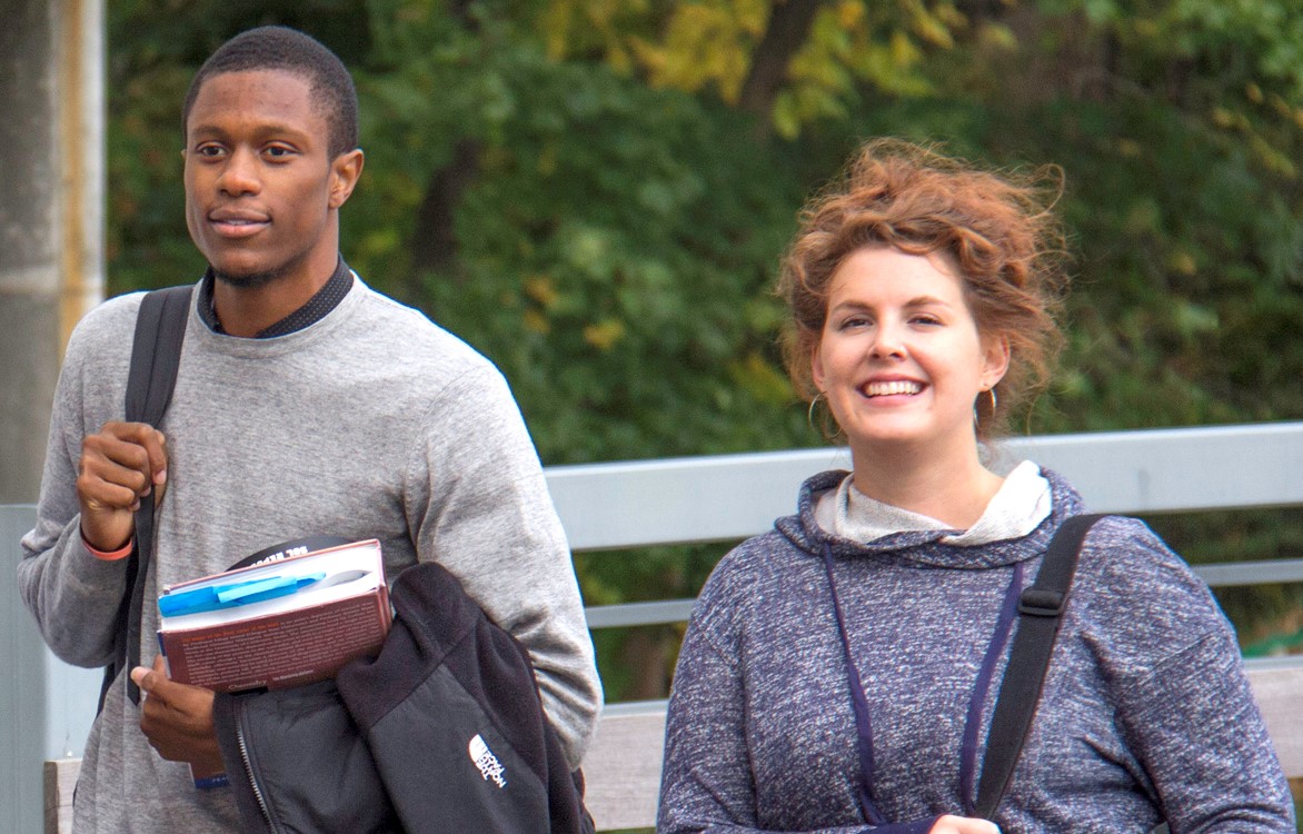Students at Delaware County Community College.