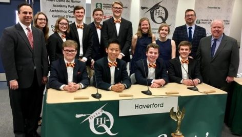The Haverford High School Hi-Q team.