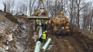 Construction work on the Mariner East pipeline.