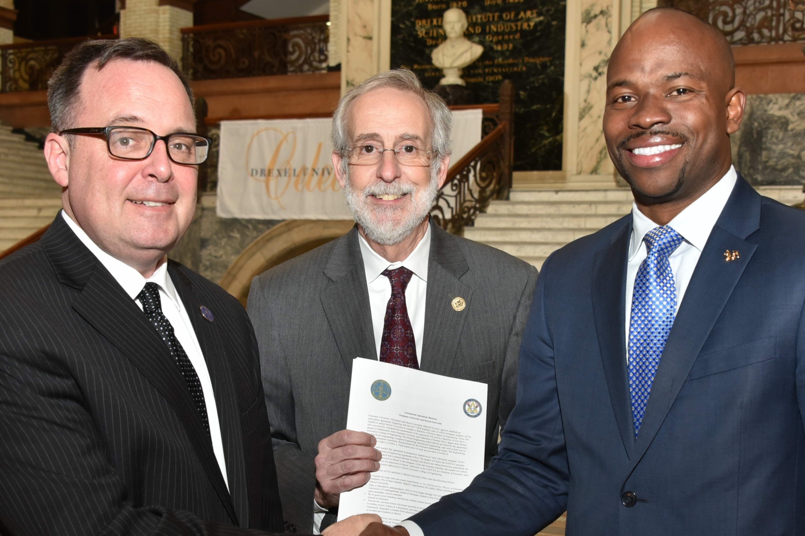 Dr. Lawrence DiPaolo (left), Dr. John DiNardo (center) and Dr. M. Brian Blake.