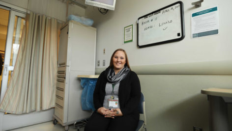 Regina Marchetti in the Crozer Chester emergency room.