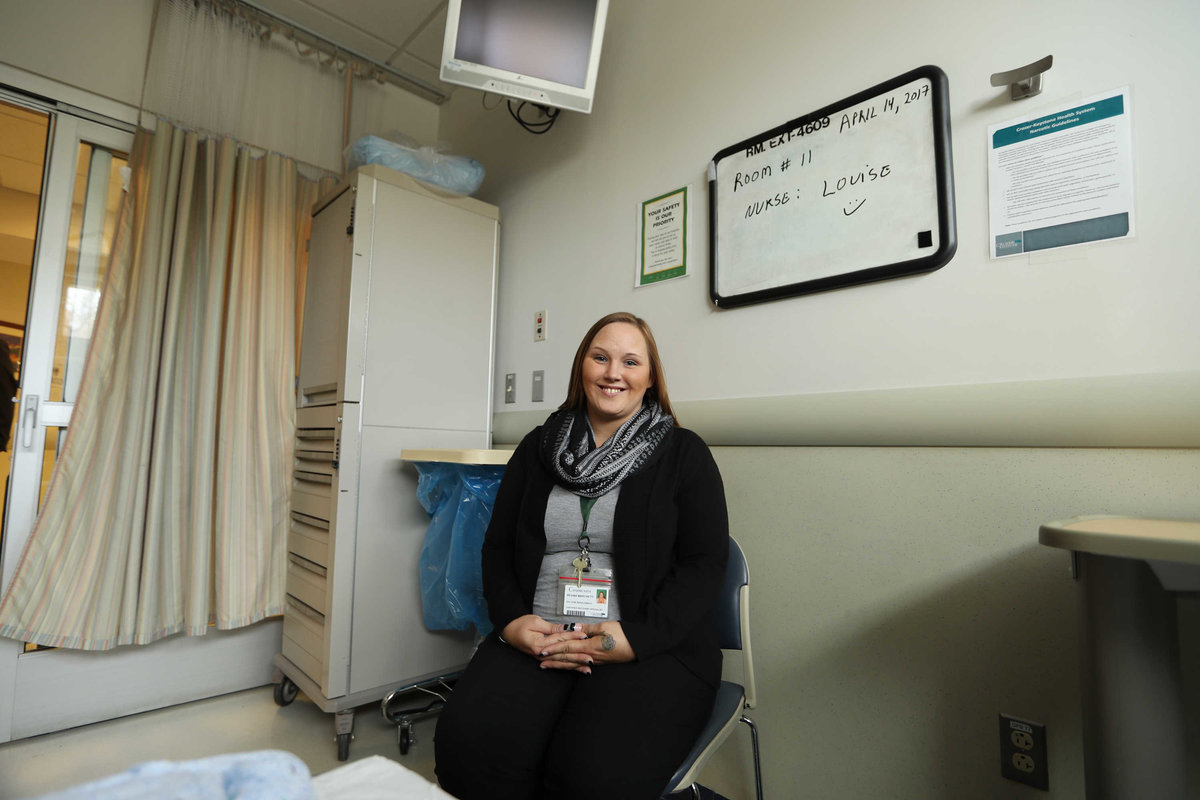 Regina Marchetti in the Crozer Chester emergency room.