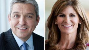 SAP executives Robert Enslin, left, and Jennifer Morgan