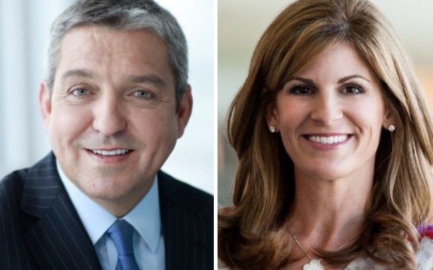 SAP executives Robert Enslin, left, and Jennifer Morgan