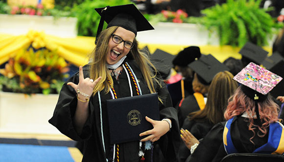 Neumann University student graduation