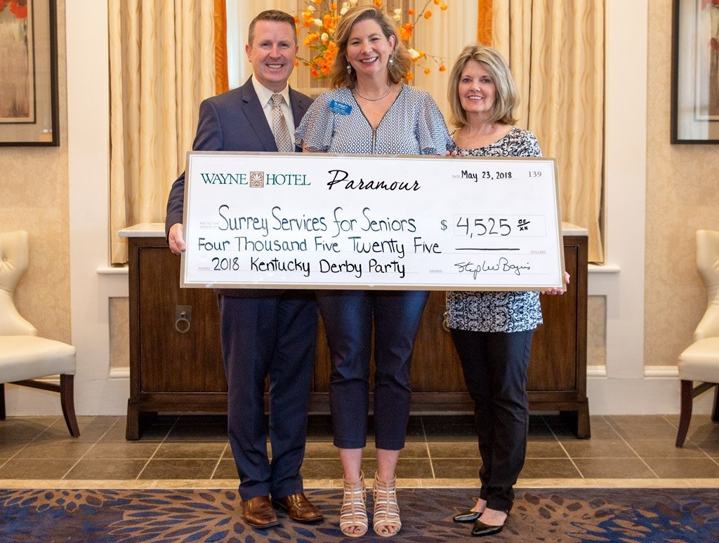 Paramour, Wayne Hotel Donate Proceeds of Kentucky Derby Party to Surrey Services