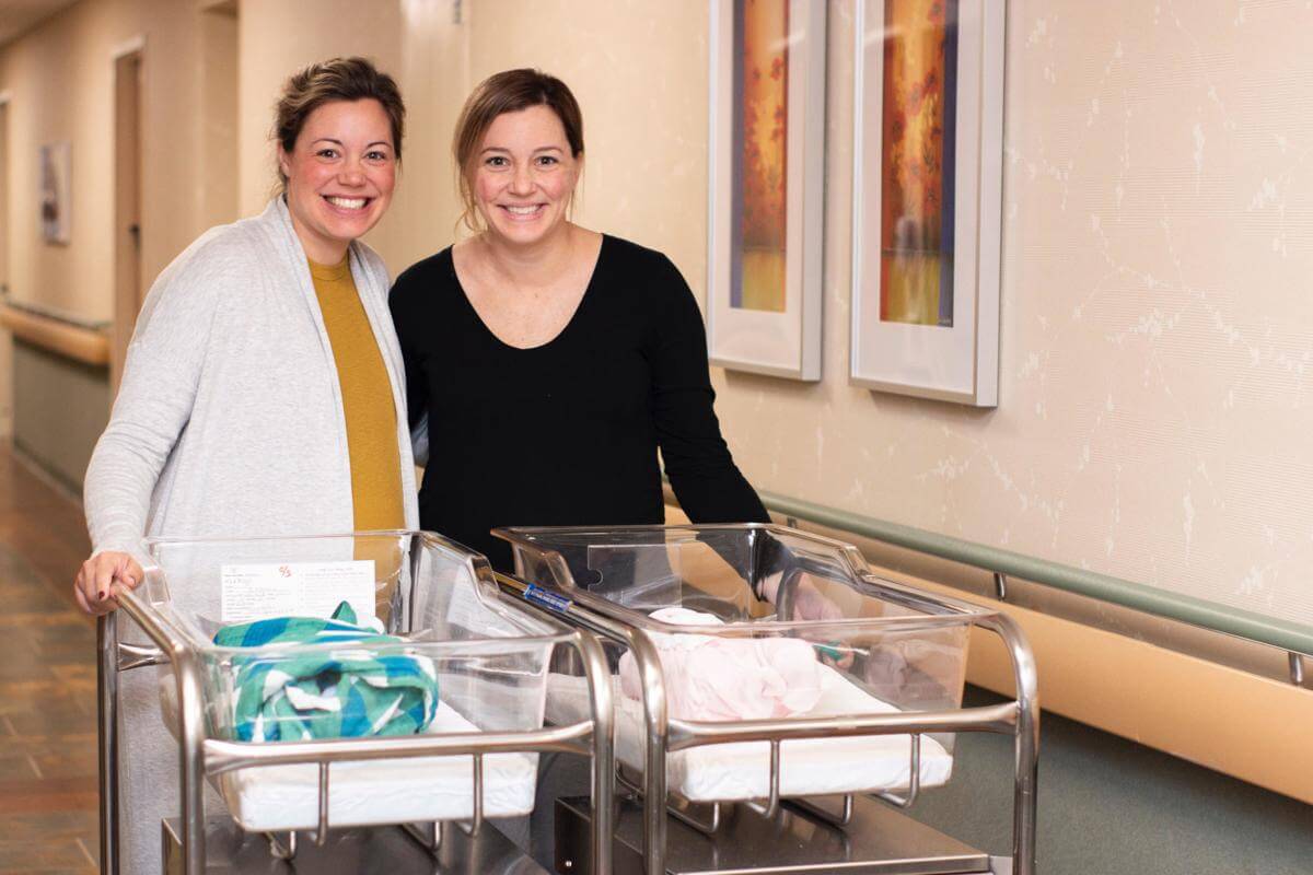 Sisters Who Live Five Houses Apart in Ridley Township Give Birth at Riddle Hospital on Same Day