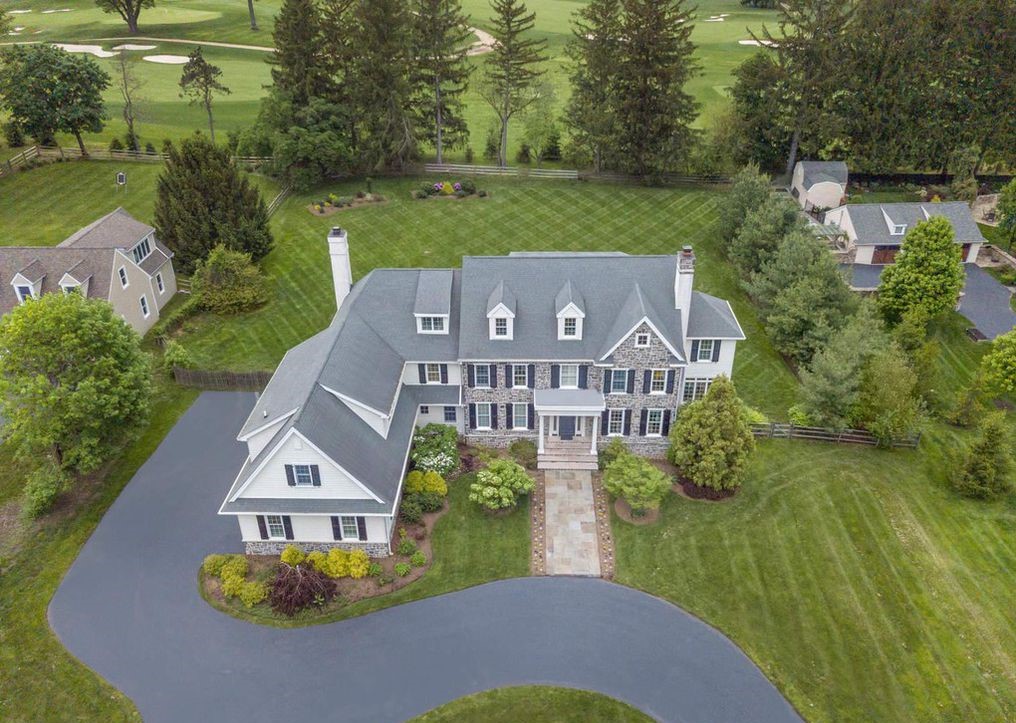DNB First House of the Week: Colonial Overlooking Aronimink Golf Club in Newtown Square