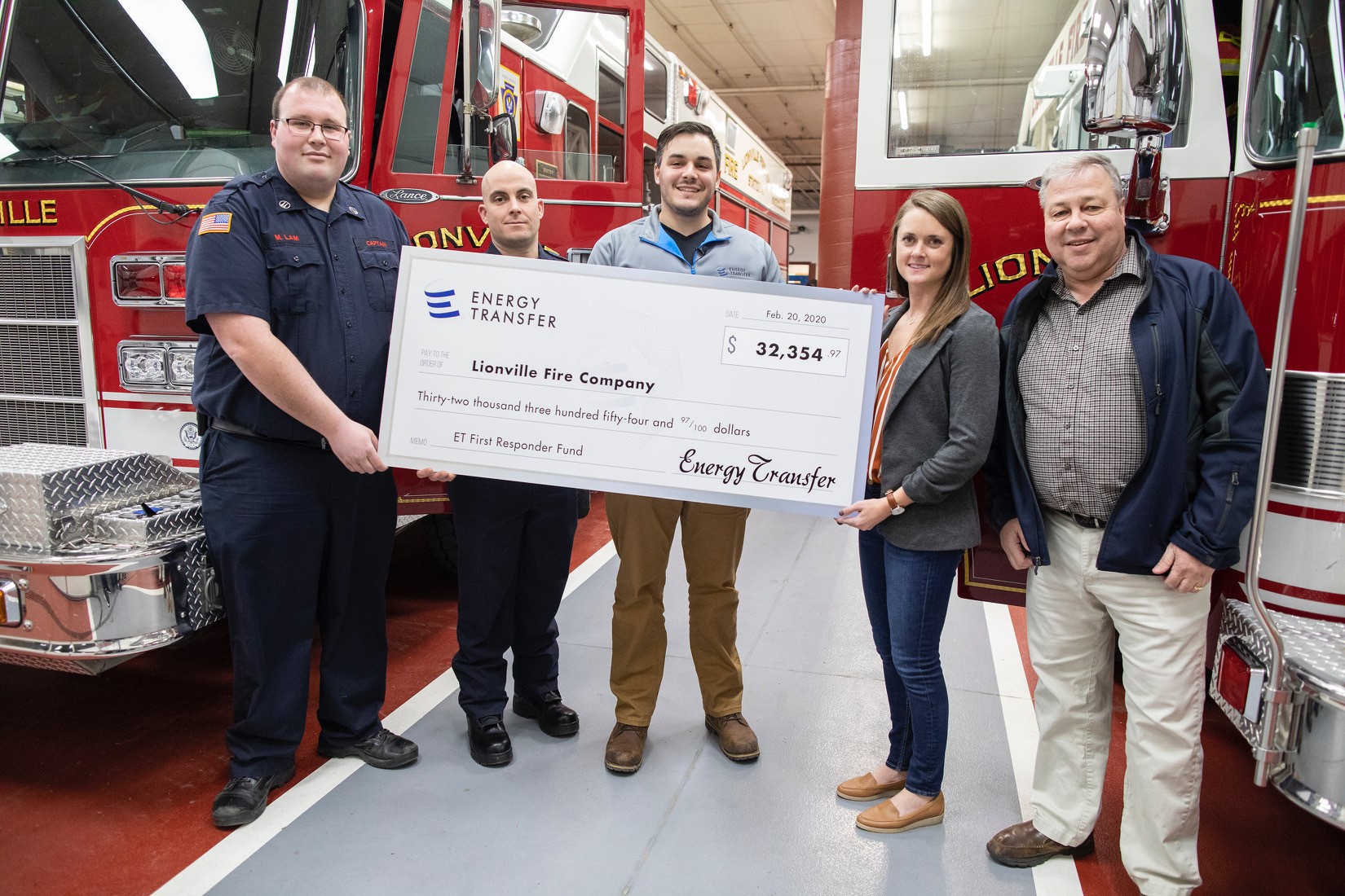 Energy Transfer Awards Local Fire Company $32,000 Grant for Emergency Response Equipment