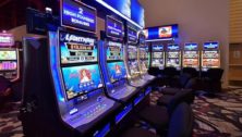 A row of slot machines