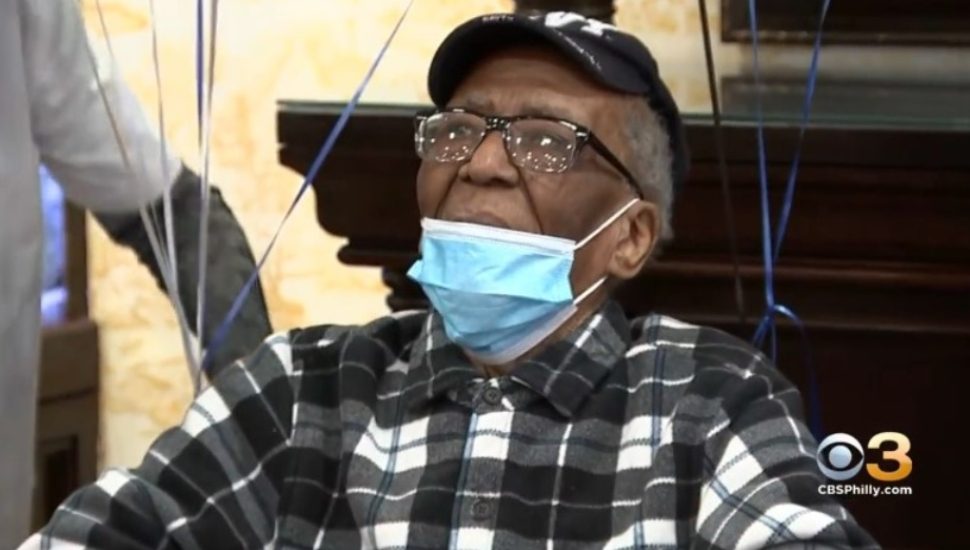 Navy Veteran From Chester Receives Birthday Drive By and a Flag on His 100th