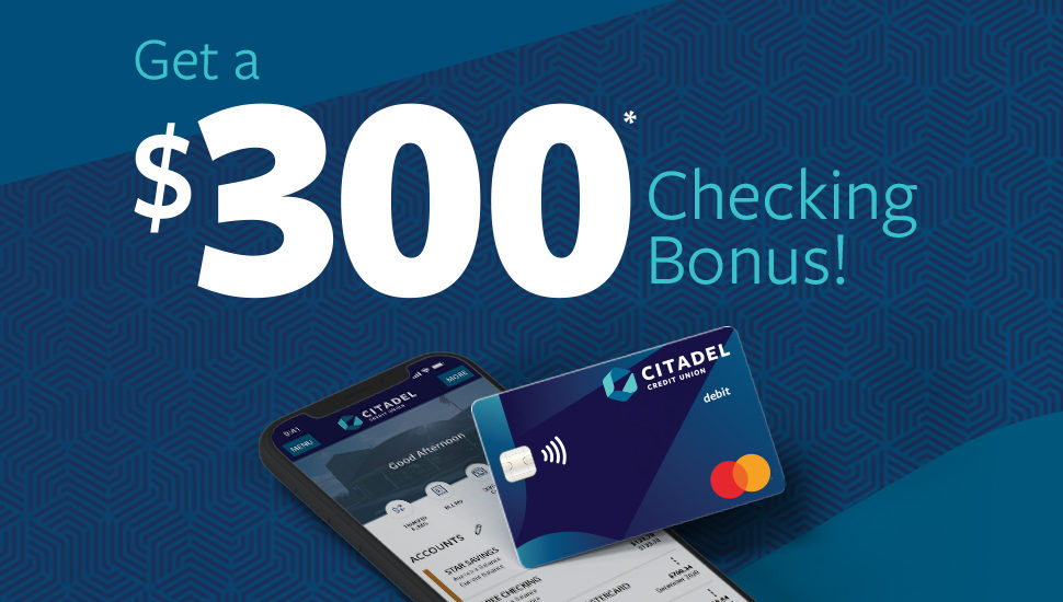 Citadel Credit Union Announces 0 Bonus for New Checking Accounts