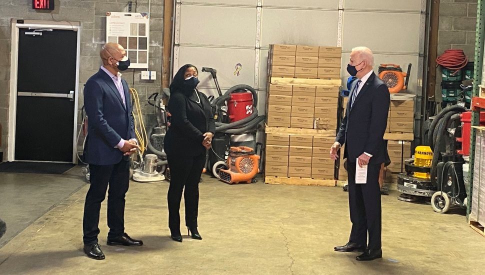 President Joe Biden Goes to Chester Business to Launch Rescue Plan Campaign Tour