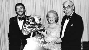 Ethel Gabriel, in influential figure in the American record industry, at the 1983 Grammy Awards.