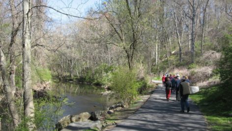 Hikers along the Haverford Township trails