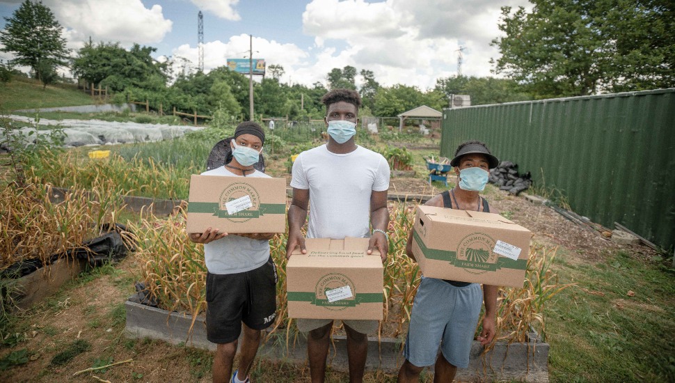 Foundation nonprofit grants helped the Ruth Bennett Farm where students and staff put food boxes together for their Chester neighbors.