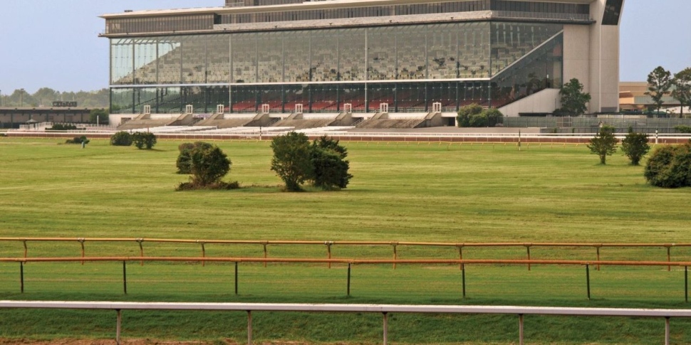 The racetrack and stands at Harrah's Philadelphia Casino and Racetrack
