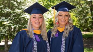 Jillian and Halle Crane, twin sisters and Neumann University Class of 2021 graduates