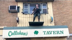 The Callahan's Tavern soldier statue in Upper Darby