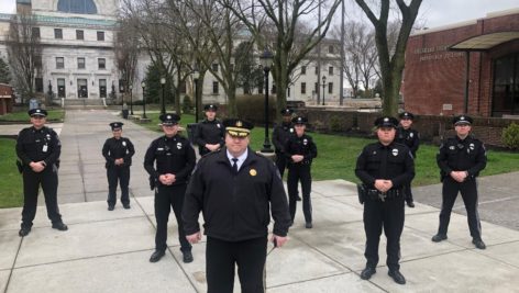 Delaware County Park Police Superintendent Scott Mahoney with some of his officers