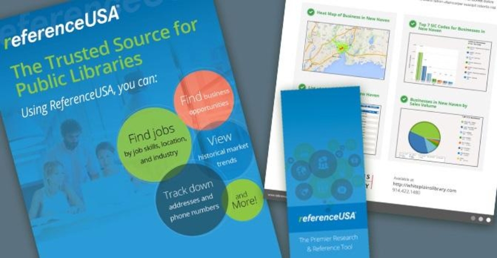RefernceUSA is a database to help small business owners