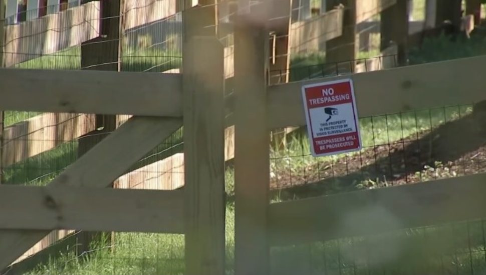 A No Trespassing sign at a Wallingford house