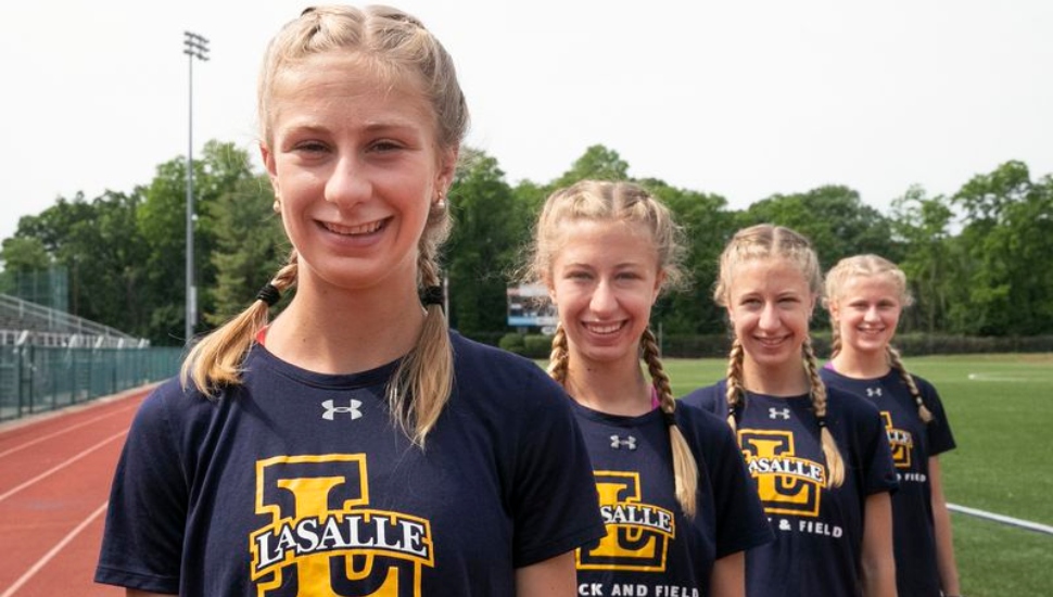 The Mancini sisters; Grace, Eleanor, Elizabeth and Christine at La Salle University.