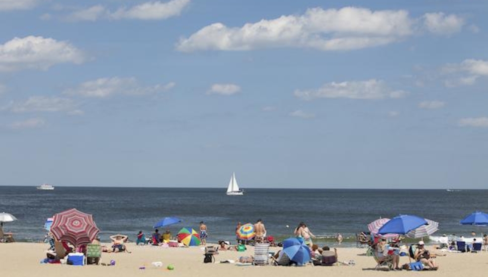 A day at the Jersey Shore on the beach.