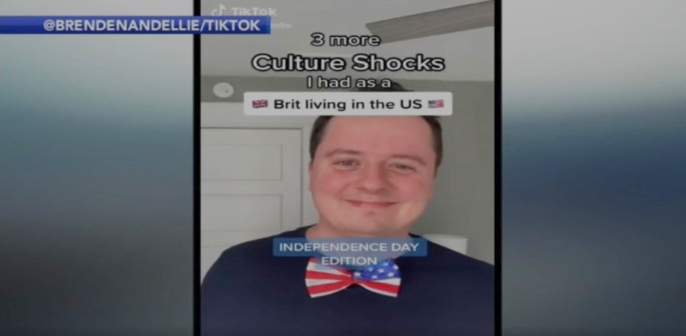 Brenden Guy in a Tik Tok video comparing Delaware County and the UK.