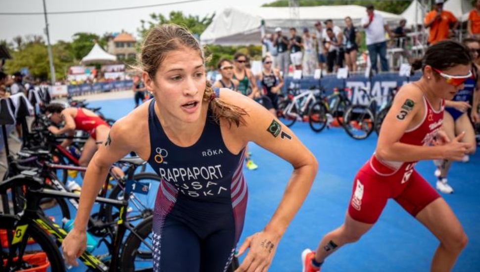 Summer Rappaport competes at the Tokyo Olympics.