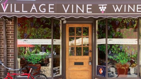 The front entrance of Village Vine in Swarthmore Borough.
