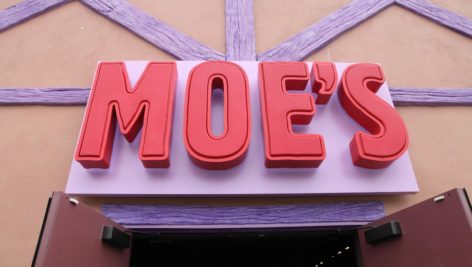The Moe's sign at Simpson's Land, Universal Studios.