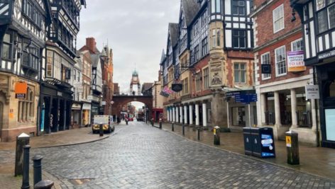 Chester City Centre in Great Britain.