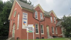 The exterior building of the Darby Free Library in Darby Borough.