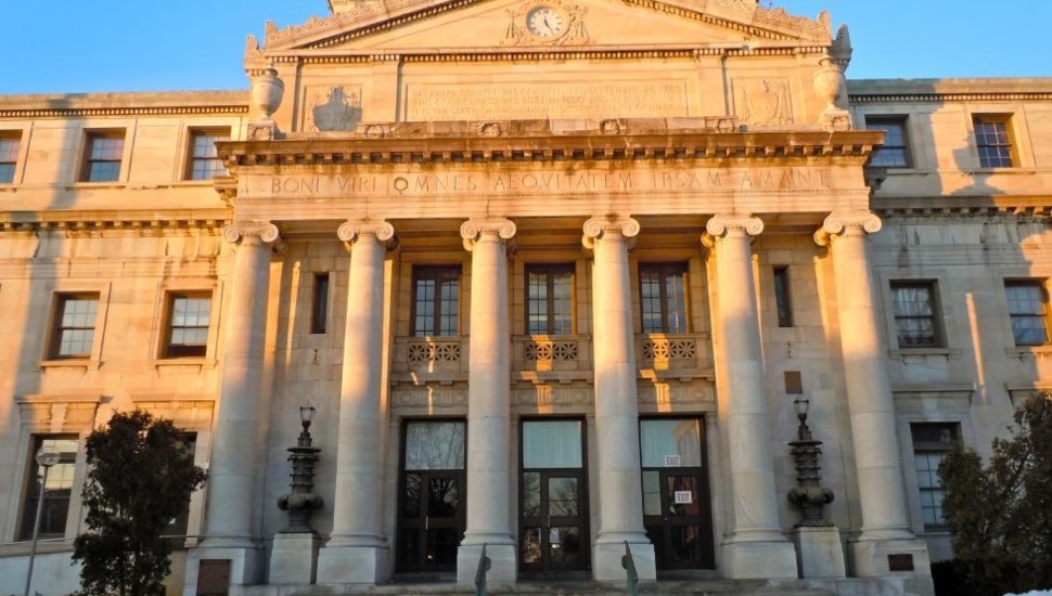 The Media Courthouse in Delaware County, a county among the top 5 earners in Pennsylvania.