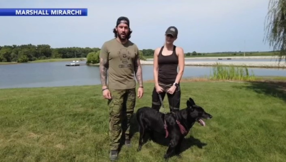 Marshall Mirachi, his fiancée and partner Lisa Woods and Hurricane. Together, they created Hurricanes Heroes.