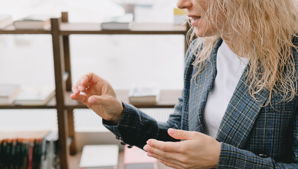 Woman making a presentation
